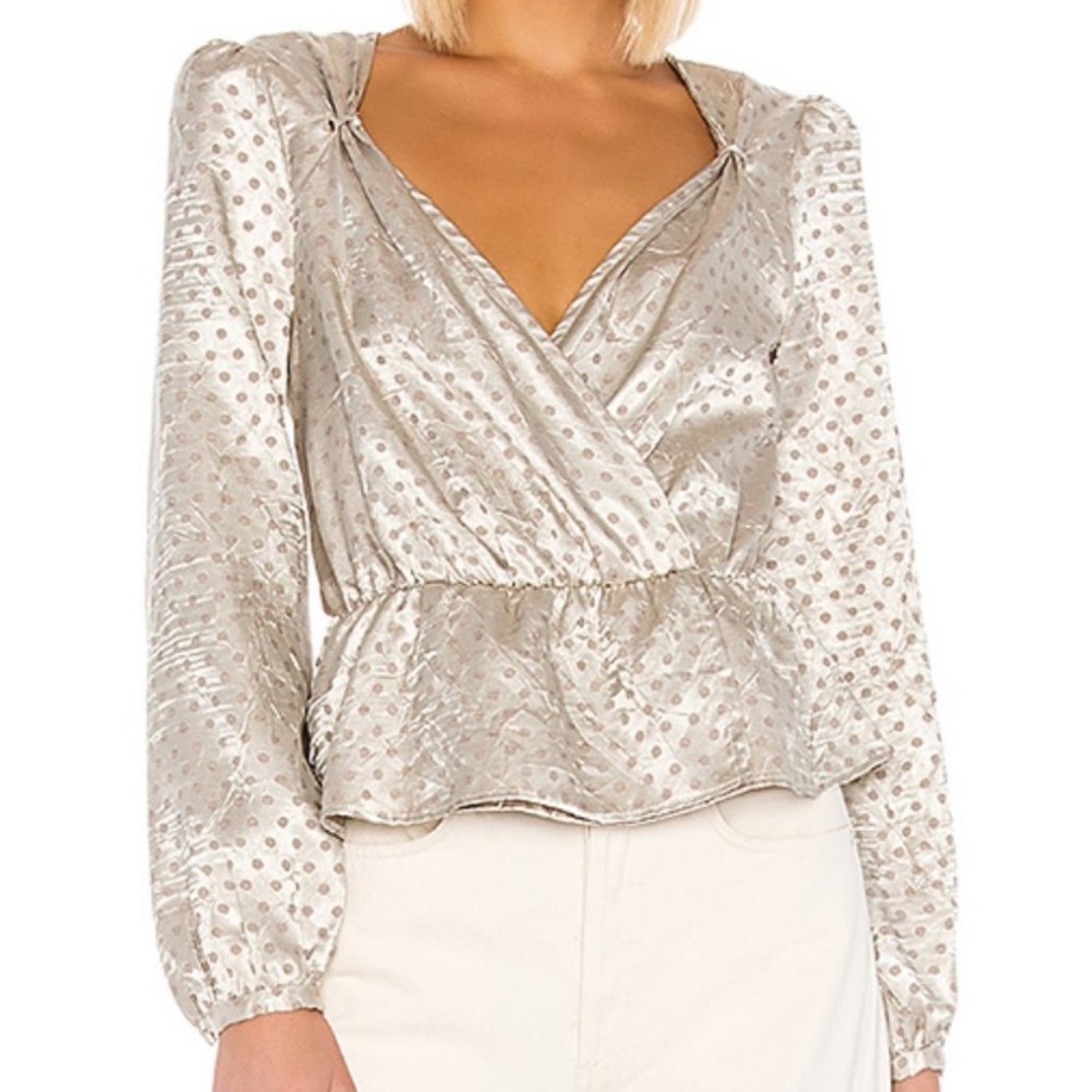 LPA Pinched Shoulder Top Dusty Gold